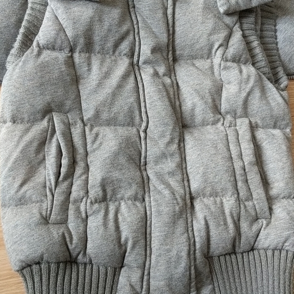 BCBG Grey Melange Hooded Puffer Vest - Picture 2 of 11
